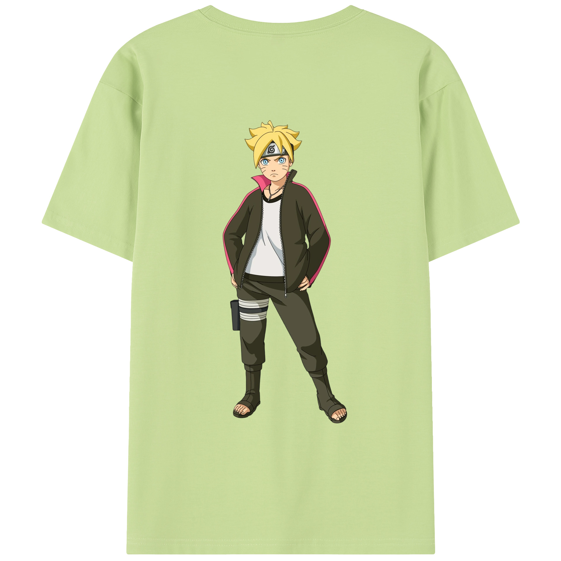 （画像用） NARUTO -ナルト- うずまき ボルト Uzumaki Boruto 綿100％半袖Tシャツ（背面プリント）